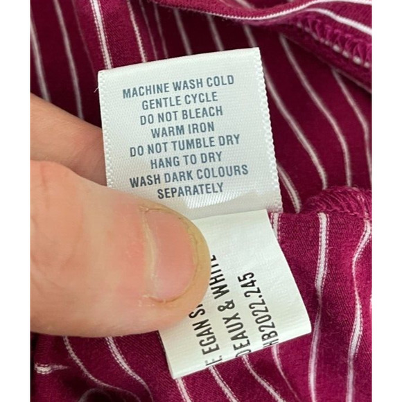 Holderness Bourne Mens Egan Polo Shirt Golf Performance Stripe Pima Red White L - Picture 6 of 13